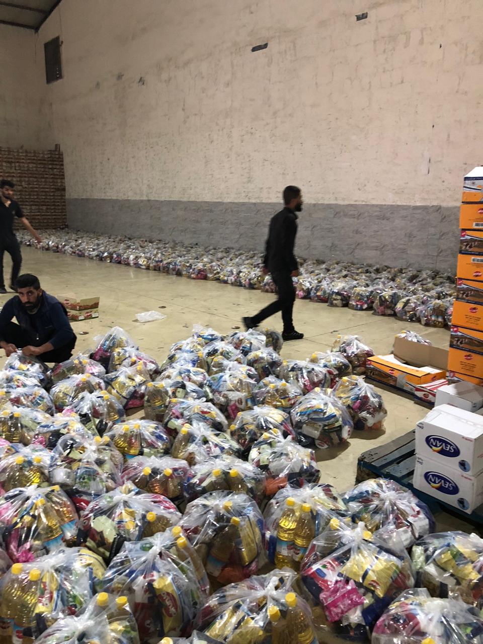 Emergency Food Basket preparation and distribution